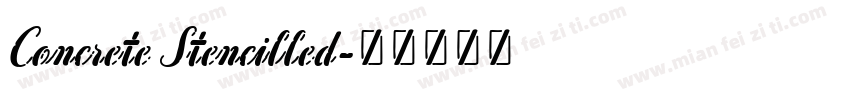Concrete Stencilled字体转换